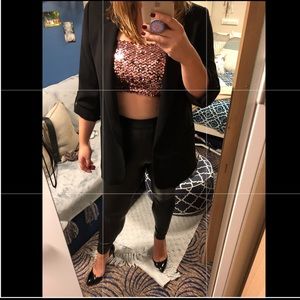 Pink Sequin Tube Top